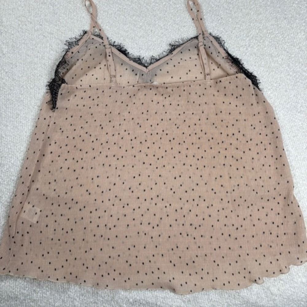 by the river black beige pink y2k polkadot lace cami coquette chic whimsy goth - Picture 4 of 7